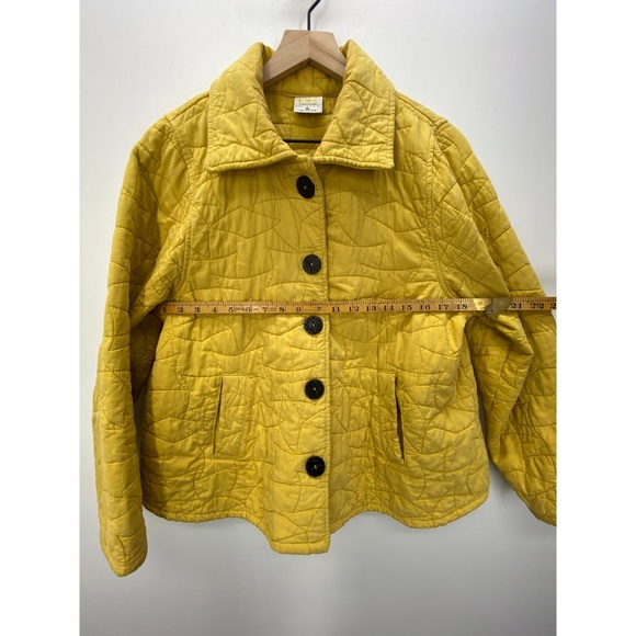 CMC by Color Me Cotton Button Down Jacket Yellow - Picture 7 of 8